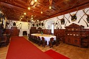Besichtigungstour im Winter auf Schloss Hluboká